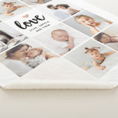 とシシンプルックな写真コラージュ |ハート シェルパブランケット (3/4)