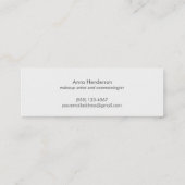 とシックエレガントなシンプル金ゴールドサークルのモチーフ スキニー名刺 (裏面)