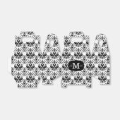 とシッククラシック白黒ダマスクモノグラム名 フェイバーボックス (折り畳みなし)