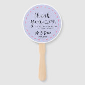 とシックミニマルダスティブルーありがとう名前Picを追加 ハンドファン (正面)