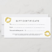 とシックモダンメイクアップアーティストギフト証明書 (裏面)