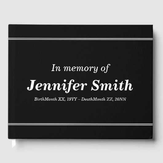 とシンプル保守的悔やみや弔慰ゲストブック ゲストブック (正面)