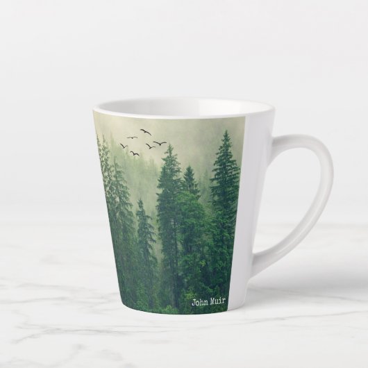 とジョ感動的ンやる気を起こさせる・ミュアの言葉 カフェラテマグ (右)