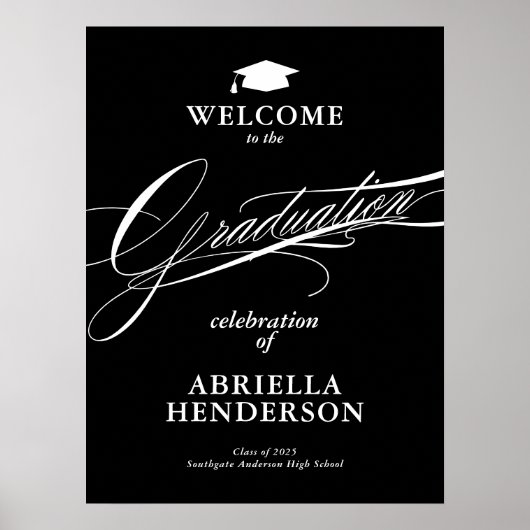 とスエレガントクリプトフォーマルの卒業へようこそ ポスター (正面)