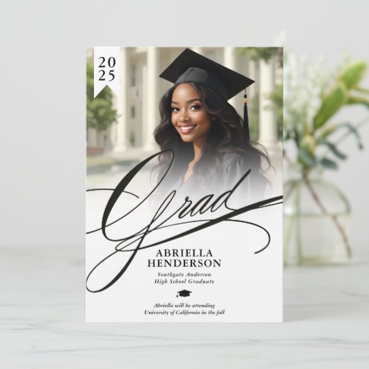 とスエレガントクリプトフォーマルの卒業発表 招待状 (スタンド正面)