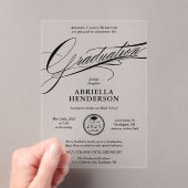 とスエレガントクリプトフォーマルの卒業 アクリル招待状 (インサイチュ (ポータブル))