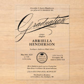 とスエレガントクリプトフォーマルの卒業 アクリル招待状 (正面)