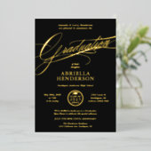 とスエレガントクリプトフォーマルの卒業 箔招待状 (立ち正面)