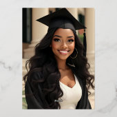 とスエレガントクリプトフォーマルの卒業 箔招待状 (裏面)