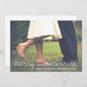 とスクリプメリートの結婚した初めてのクリスマス写真 シーズンカード (正面/裏面)