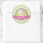 とスタイリッシュCupcakeエレガント Boxのシール ラウンドシール (バッグ)