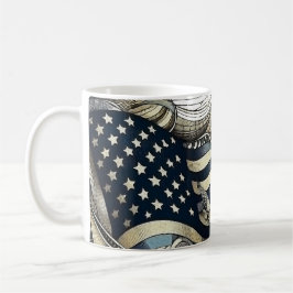 とストライプ星の向こう コーヒーマグカップ