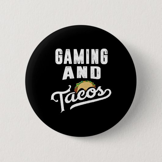 とタコスレトロビデオゲームプレーヤータコファン 缶バッジ (正面)