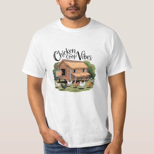 とチキンはっきりしたグの愛おもしろい者グラフィックス Tシャツ (正面)