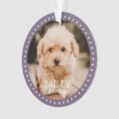 とドモダンッよくはしゃぐトペットドッグ子犬の前足写真 オーナメント (正面)