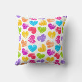 とドーモダンドガーリー鮮やかハートのパターン クッション (裏面)