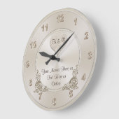 とパーソナライズされたブライダルシャワーユニークギフト時計 ラージ壁時計 (傾斜)