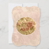 とピーチかわいらしーフローラブライダルシャワー招待状 (裏面)