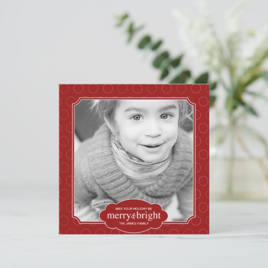 とブメリーライトホリデーフォトカード/クリスマスカード シーズンカード (スタンド正面)