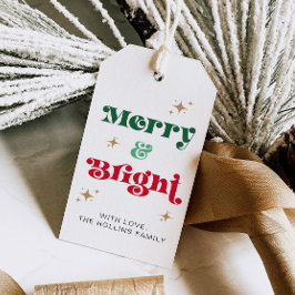 とブライトメリークリスマスギフトラベルレトロホリデー ギフトタグ