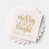 とブライトメリータイポグラフィのファミリ名 箔ナプキン (インサイチュ (積み重ね))