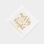 とブライトメリータイポグラフィのファミリ名 箔ナプキン (右)