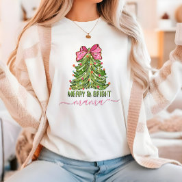 とブライトメリーママ台本クリスマスツリーシャツ Tシャツ