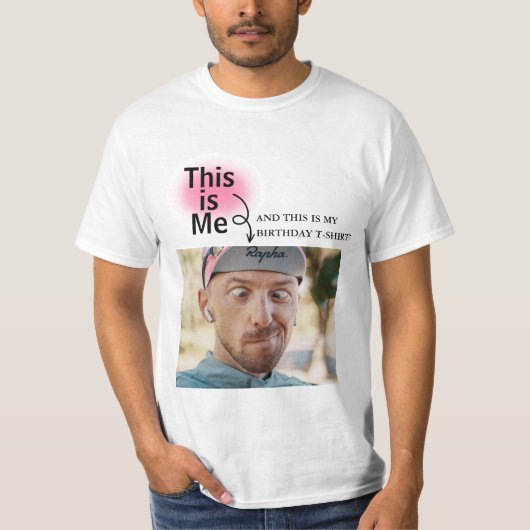 とミニマルおもしろいカスタム文字付き写真の追加 Tシャツ (正面)