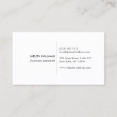 とミニマルブラックモダンデザイナーの落書きロゴ 名刺 (裏面)