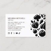 とミニマル農家はっきりした用の野菜のロゴ 名刺 (裏面)