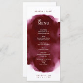 とミニマルMaroon Water Colorメニュエレガントーカード プログラム (正面/裏面)