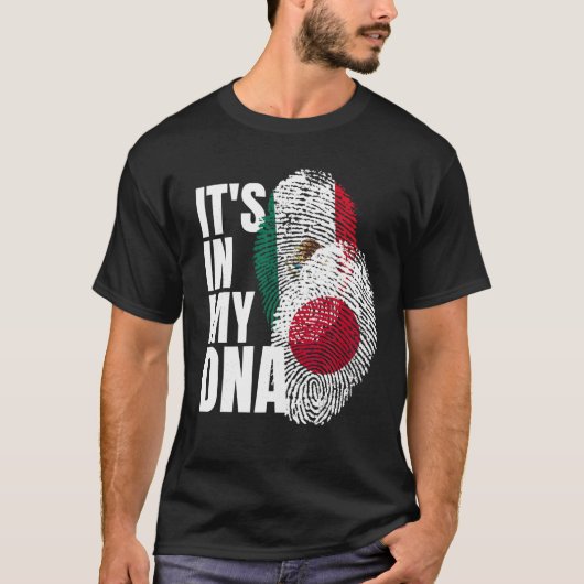 とメキシ日本のコミックス伝統DNAフラグTシャツ Tシャツ (正面)