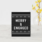 とメリークリスマス婚約した婚約発表 カード (黄色い花)