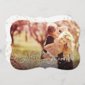 とメリーグリッタース結婚したター写真クリスマス シーズンカード (正面/裏面)