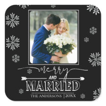 とメリータイポグラフィ結婚した初めてのクリスマス写真