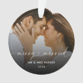 とメリーハートス結婚したクリスマス写真 オーナメント (正面)