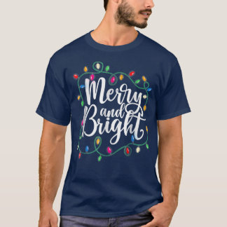 とメリーブライトクリスマスライトクリスマスホリデイ Tシャツ