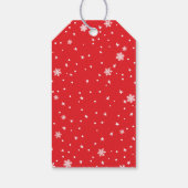 とメリーブライトレッドパーソナライズされたホリデー ギフトタグ (裏面)