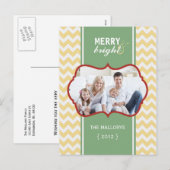 とメリーブライト・シェブロン・ホリデー・ハガキ シーズンポストカード (正面/裏面)