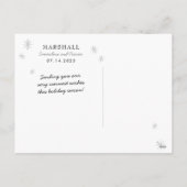 とメリー休日結婚したのお知らせはがき シーズンポストカード (裏面)