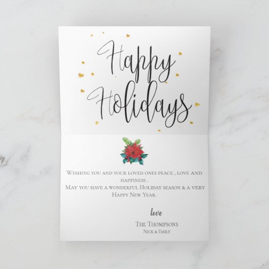 とメリー初めてのクリスマス結婚した写真 シーズンカード (内部)