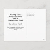 とメリー明るいはっきりした写モダン真 – 青 シーズンポストカード (裏面)