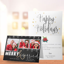 とメリー白黒結婚した3写真クリスマス シーズンカード