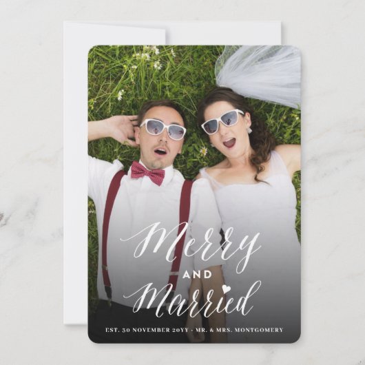 とメリー結婚したトレンディースクリプトの写真結婚の シーズンカード (正面)