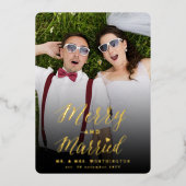 とメリー結婚したトレンディースクリプトの写真結婚の 箔シーズンカード (正面)