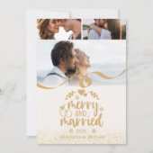 とメリー金ゴールド結婚したグリッター写真 シーズンカード (正面)