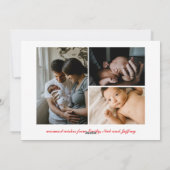 とメリーBright Christmasリース4写真コラージュ シーズンカード (裏面)