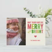 とメリーBright Christmas/Holiday Photo Card シーズンカード (スタンド正面)