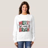 とメリーBright Christmas Shirt – ホリデーギフト スウェットシャツ (正面フル)