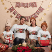 とメリーBright family christmas photos script Tシャツ